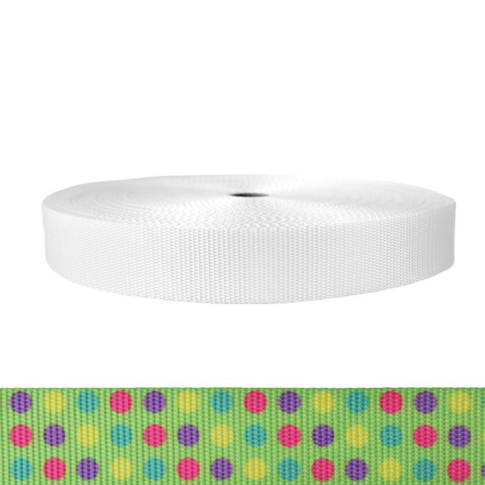 1-1/2 Inch Utility Polyester Webbing Candy Dots