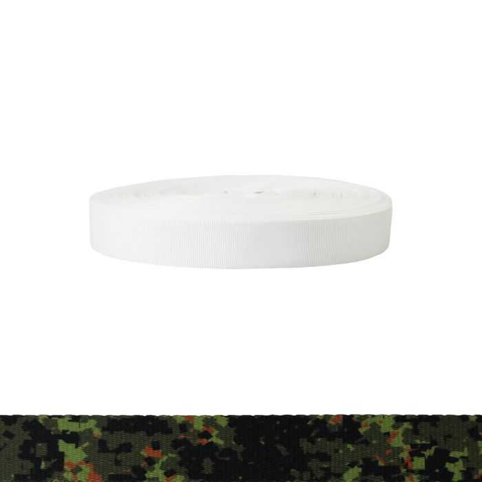 1 Inch Polyester Ribbon Camouflage Digital Jungle