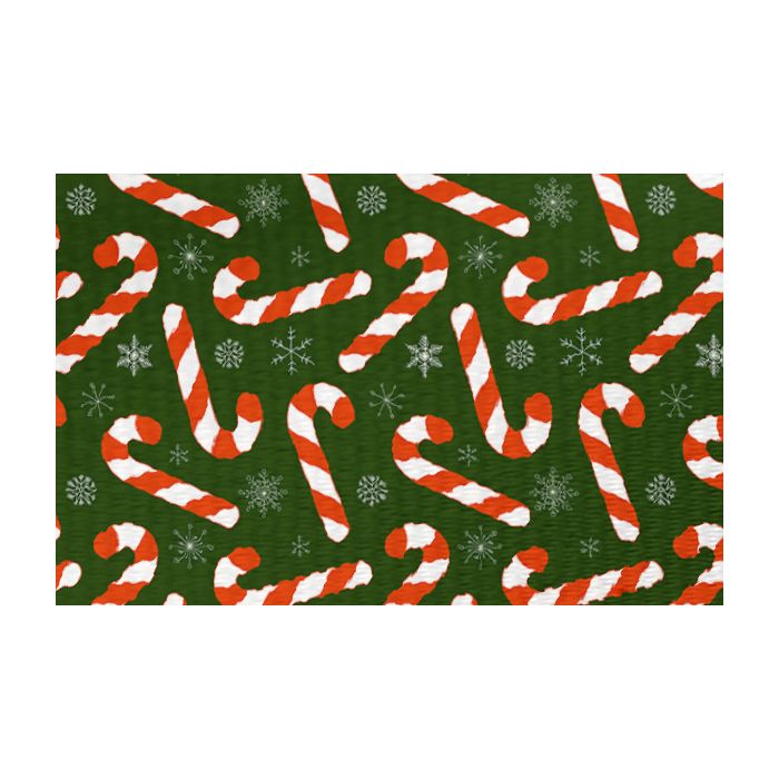 1 Inch Candy Canes Satin Polyester Webbing