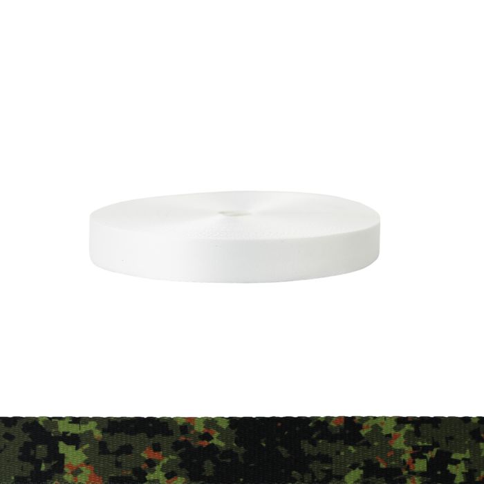 1 Inch Polyester Satin Camouflage Digital Jungle