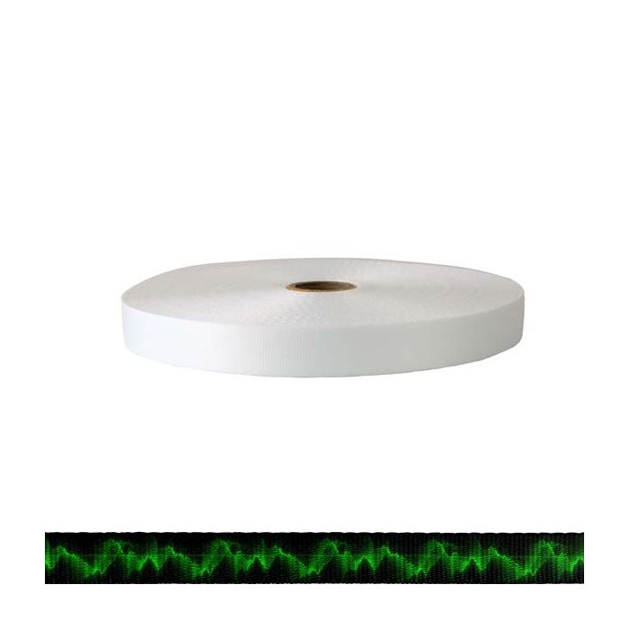 3/4 Inch Polyester Satin Wave Green