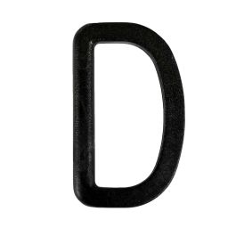 50-1 1/2 Inch Black Plastic D-Rings 
