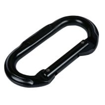 Black Plated Metal Oval Carabiner