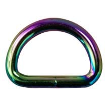 1 Inch Rainbow Plated Metal D-Ring