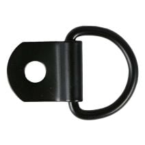 3/4 Inch Black Plated Metal D-Ring with Clip