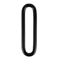 1 1/2 Inch Round Black Plated Metal Loop