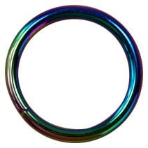 1 1/2 Inch Metal O-Ring Rainbow Plated
