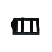 1 Inch Black Plated Metal Strap Adjuster: Gloss Black