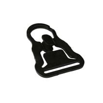 1 1/4 Inch Steel Plated MASH Hook Black