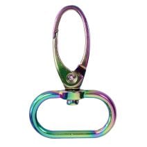 1 Inch Rainbow Plated Metal Rotating Snap Hook