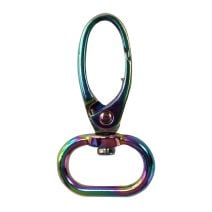 3/4 Inch Rainbow Plated Metal Rotating Snap Hook