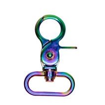 1 Inch Rainbow Plated Metal Rotating Trigger Snap Hook
