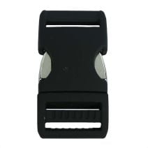 1 Inch Anodized Aluminum Side Release Buckle Matte Black