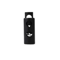 Double Hole Big Bertha Style Plastic Cord Lock Black