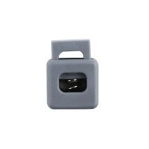 Gray Block Style Plastic Cord Lock