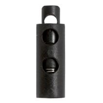 Black Double Barrel Style Plastic Cord Lock
