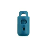 Teal Round Barrel Style Plastic Cord Lock