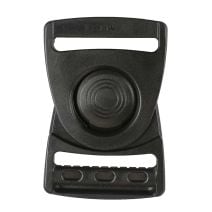 1-1/2 Inch Plastic Rotating Center Release Buckle Black