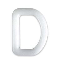 1 Inch Plastic D-Ring White