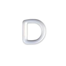 3/4 Inch Plastic D-Ring White