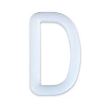 1 1/2 Inch Plastic D-Ring White