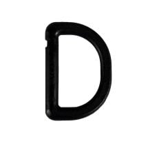 1 1/4 Inch Plastic D-Ring Black