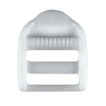 1 Inch White Plastic Strap Adjuster