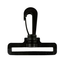 2 Inch Plastic Rotating Snap Hook Black