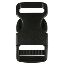 1 Inch Plastic Side Release Buckle Single Adjust Black