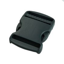 2 Inch Plastic Side Release Buckle Single Adjust Charcoal