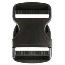 2 Inch Plastic Side Release Buckle Double Adjust Black