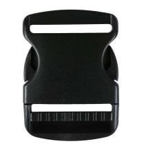 2 Inch Plastic Side Release Buckle Single Adjust Black