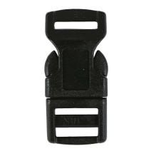 1/2 Inch Plastic Side Release Buckle Single Adjust Contoured Black