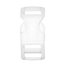 1/2 Inch Plastic Side Release Buckle Single Adjust White
