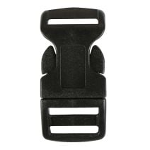 3/4 Inch Plastic Side Release Buckle Single Adjust Contoured Black