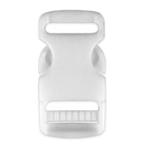 3/4 Inch Plastic Side Release Buckle Single Adjust White