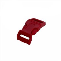 5/8 Inch Plastic Side Release Buckle Single Adjust Contoured Red