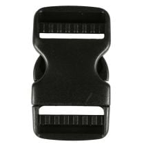 1 1/2 Inch Plastic Side Release Buckle Double Adjust Black