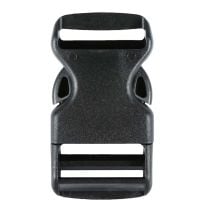 1 1/4 Inch Plastic Side Release Buckle Single Adjust Black