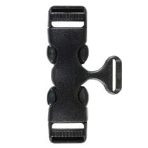 3/4 Inch Plastic 3-Way Side Release Buckle Black