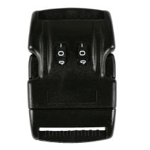1 1/2 Inch Plastic Combination Locking Side Release Buckle No Adjust Black
