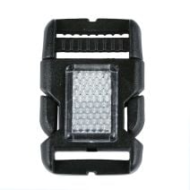 1 Inch Plastic Reflective Side Release Buckle Single Adjust Diamond