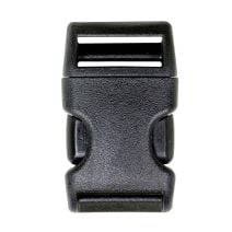 1 Inch Plastic Weinerlock Side Release Buckle Single Adjust Black