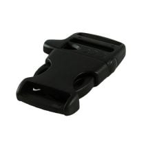 1 Inch Whistle Side Release Buckle Single Adjust Black