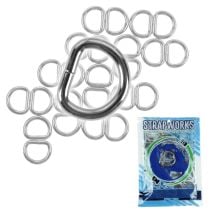 1 Inch Nickel Plated Metal Heavywire D-Rings, 25 Pack