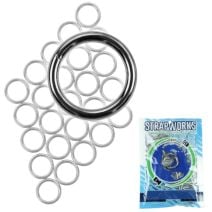 1 Inch Nickel Plated Metal O-Rings, 25 Pack