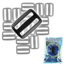 1 1/2 Inch Black Plastic Slides, 25 Pack