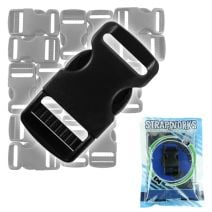 1 Inch Black Single Adjust Side Release Buckle, 10 Pack