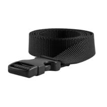4 Foot by 1 Inch  Black Flat Nylon Single Adjust Side Release Buckle Strap