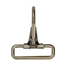 1 1/2 Inch Clearance Metal Fixed Swivel Snap Hook Powder Coated Brass Translucent